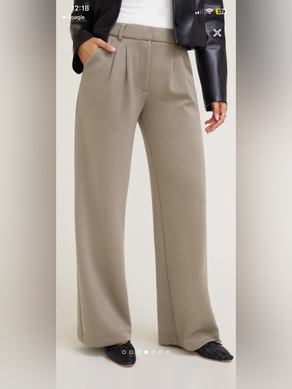 Dynamite Alex Anywear Knit Wide Leg Trouser - Dark Green